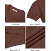 image:imageCOOFANDY Mens TShirts Short Sleeve Knit Shirts Casual Crewneck Ribbed Dress Tee ShirtBrown