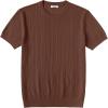 image:imageCOOFANDY Mens TShirts Short Sleeve Knit Shirts Casual Crewneck Ribbed Dress Tee ShirtBrown