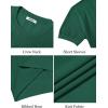 image:imageCOOFANDY Mens TShirts Short Sleeve Knit Shirts Casual Crewneck Ribbed Dress Tee ShirtDark Green