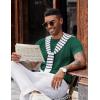 image:imageCOOFANDY Mens TShirts Short Sleeve Knit Shirts Casual Crewneck Ribbed Dress Tee ShirtDark Green