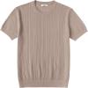 image:imageCOOFANDY Mens TShirts Short Sleeve Knit Shirts Casual Crewneck Ribbed Dress Tee ShirtKhaki