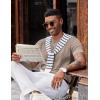 image:imageCOOFANDY Mens TShirts Short Sleeve Knit Shirts Casual Crewneck Ribbed Dress Tee ShirtKhaki