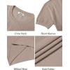 image:imageCOOFANDY Mens TShirts Short Sleeve Knit Shirts Casual Crewneck Ribbed Dress Tee ShirtKhaki