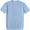 image:imageCOOFANDY Mens TShirts Short Sleeve Knit Shirts Casual Crewneck Ribbed Dress Tee ShirtLight Blue