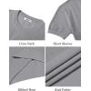 image:imageCOOFANDY Mens TShirts Short Sleeve Knit Shirts Casual Crewneck Ribbed Dress Tee ShirtLight Grey