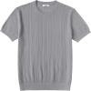 image:imageCOOFANDY Mens TShirts Short Sleeve Knit Shirts Casual Crewneck Ribbed Dress Tee ShirtLight Grey