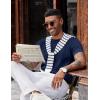 image:imageCOOFANDY Mens TShirts Short Sleeve Knit Shirts Casual Crewneck Ribbed Dress Tee ShirtNavy Blue