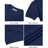 image:imageCOOFANDY Mens TShirts Short Sleeve Knit Shirts Casual Crewneck Ribbed Dress Tee ShirtNavy Blue