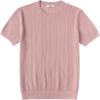 image:imageCOOFANDY Mens TShirts Short Sleeve Knit Shirts Casual Crewneck Ribbed Dress Tee ShirtPink