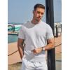 image:imageCOOFANDY Mens TShirts Short Sleeve Knit Shirts Casual Crewneck Ribbed Dress Tee ShirtWhite