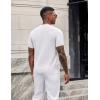 image:imageCOOFANDY Mens TShirts Short Sleeve Knit Shirts Casual Crewneck Ribbed Dress Tee ShirtWhite