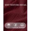 image:imageCOOFANDY Mens TShirts Short Sleeve Knit Shirts Casual Crewneck Ribbed Dress Tee ShirtWine Red