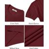 image:imageCOOFANDY Mens TShirts Short Sleeve Knit Shirts Casual Crewneck Ribbed Dress Tee ShirtWine Red