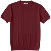 image:imageCOOFANDY Mens TShirts Short Sleeve Knit Shirts Casual Crewneck Ribbed Dress Tee ShirtWine Red