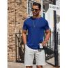 image:imageCOOFANDY Mens TShirts Short Sleeve Plain Tshirts Casual Crew Neck Basic T Shirt Soft Cooling Fitted Stretch Tee ShirtsDark Blue