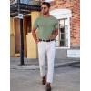 image:imageCOOFANDY Mens TShirts Short Sleeve Plain Tshirts Casual Crew Neck Basic T Shirt Soft Cooling Fitted Stretch Tee ShirtsLight Green