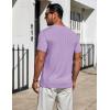 image:imageCOOFANDY Mens TShirts Short Sleeve Plain Tshirts Casual Crew Neck Basic T Shirt Soft Cooling Fitted Stretch Tee ShirtsLight Purple