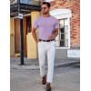 image:imageCOOFANDY Mens TShirts Short Sleeve Plain Tshirts Casual Crew Neck Basic T Shirt Soft Cooling Fitted Stretch Tee ShirtsLight Purple