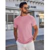 image:imageCOOFANDY Mens TShirts Short Sleeve Plain Tshirts Casual Crew Neck Basic T Shirt Soft Cooling Fitted Stretch Tee ShirtsPink