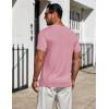 image:imageCOOFANDY Mens TShirts Short Sleeve Plain Tshirts Casual Crew Neck Basic T Shirt Soft Cooling Fitted Stretch Tee ShirtsPink