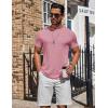 image:imageCOOFANDY Mens TShirts Short Sleeve Plain Tshirts Casual Crew Neck Basic T Shirt Soft Cooling Fitted Stretch Tee ShirtsPink
