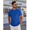 image:imageCOOFANDY Mens TShirts Short Sleeve Plain Tshirts Casual Crew Neck Basic T Shirt Soft Cooling Fitted Stretch Tee ShirtsRoyal Blue