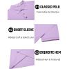 image:imageCOOFANDY Mens Textured Polo Shirts Short Sleeve Slim Fit Casual Button Polo TShirt Summer Collared Golf ShirtPurple