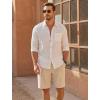 image:imageCOOFANDY Mens UltraLight 9 Summer Shorts Casual Drawstring Linen Shorts with PocketsBeige