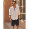 image:imageCOOFANDY Mens UltraLight 9 Summer Shorts Casual Drawstring Linen Shorts with PocketsBlack