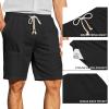 image:imageCOOFANDY Mens UltraLight 9 Summer Shorts Casual Drawstring Linen Shorts with PocketsBlack
