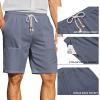 image:imageCOOFANDY Mens UltraLight 9 Summer Shorts Casual Drawstring Linen Shorts with PocketsBlue Grey