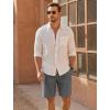 image:imageCOOFANDY Mens UltraLight 9 Summer Shorts Casual Drawstring Linen Shorts with PocketsDark Grey