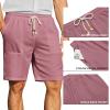 image:imageCOOFANDY Mens UltraLight 9 Summer Shorts Casual Drawstring Linen Shorts with PocketsDusty Pink