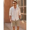 image:imageCOOFANDY Mens UltraLight 9 Summer Shorts Casual Drawstring Linen Shorts with PocketsKhaki
