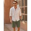 image:imageCOOFANDY Mens UltraLight 9 Summer Shorts Casual Drawstring Linen Shorts with PocketsOlive Green