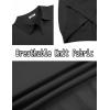 image:imageCOOFANDY Mens V Neck Short Sleeve Stretch Knit Polo ShirtBlack