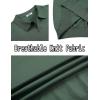 image:imageCOOFANDY Mens V Neck Short Sleeve Stretch Knit Polo ShirtDark Green
