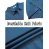 image:imageCOOFANDY Mens V Neck Short Sleeve Stretch Knit Polo ShirtDemin Blue