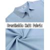 image:imageCOOFANDY Mens V Neck Short Sleeve Stretch Knit Polo ShirtLight Blue