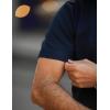 image:imageCOOFANDY Mens V Neck Short Sleeve Stretch Knit Polo ShirtNavy Blue