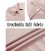 image:imageCOOFANDY Mens V Neck Short Sleeve Stretch Knit Polo ShirtPink