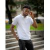 image:imageCOOFANDY Mens V Neck Short Sleeve Stretch Knit Polo ShirtWhite
