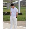 image:imageCOOFANDY Mens V Neck Short Sleeve Stretch Knit Polo ShirtWhite