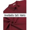 image:imageCOOFANDY Mens V Neck Short Sleeve Stretch Knit Polo ShirtWine Red