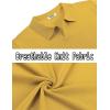 image:imageCOOFANDY Mens V Neck Short Sleeve Stretch Knit Polo ShirtYellow