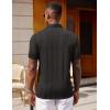 image:imageCOOFANDY Polo Shirts for Men Short Sleeve Shirts Casual Stylish Collared Summer Textured Knit Shirts01 Black