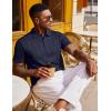 image:imageCOOFANDY Polo Shirts for Men Short Sleeve Shirts Casual Stylish Collared Summer Textured Knit Shirts01 Navy Blue