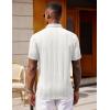 image:imageCOOFANDY Polo Shirts for Men Short Sleeve Shirts Casual Stylish Collared Summer Textured Knit Shirts02 White