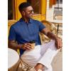 image:imageCOOFANDY Polo Shirts for Men Short Sleeve Shirts Casual Stylish Collared Summer Textured Knit ShirtsBlue
