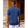 image:imageCOOFANDY Polo Shirts for Men Short Sleeve Shirts Casual Stylish Collared Summer Textured Knit ShirtsBlue
